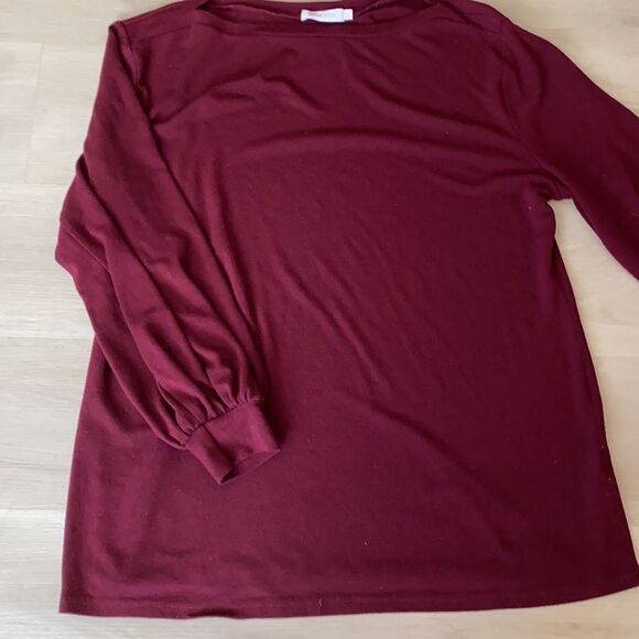 SALE Burgundy and Teal Blouse - Picture 7 of 10